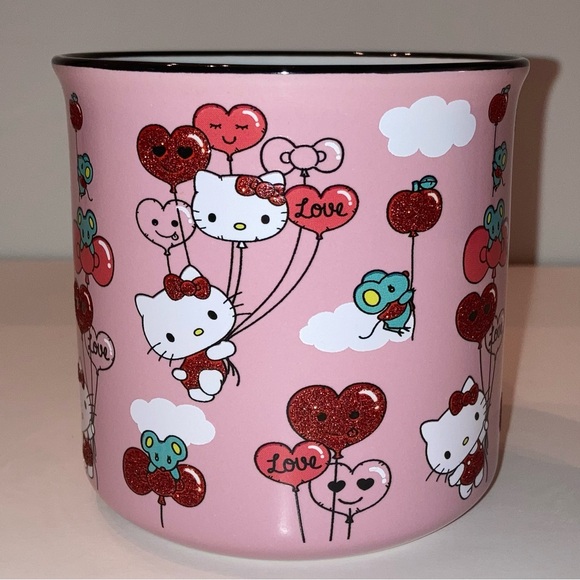 Hello Kitty Valentines Day Pastel Pink Ceramic Mug Sanrio Kawaii Cat Cup Gift - Picture 5 of 13